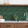 vidaXL Carreau de métro 10 pcs Vert foncé 29.4 x 21.4 cm
