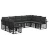 vidaXL Ensemble de canap&eacute;s d'ext&eacute;rieur 9 pc Noir et Gris fonc&eacute;