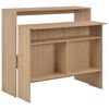 vidaXL Table de bar avec 2 dessus de table Ch&ecirc;ne 130x40x120 cm