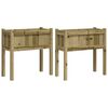 vidaXL Jardini&egrave;res 2 pcs avec pieds bois de pin impr&eacute;gn&eacute;