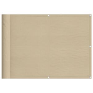 vidaXL &Eacute;cran de balcon beige 75x1000 cm 100% polyester oxford