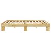 vidaXL Cadre de lit sans matelas 135x190 cm Bois massif Ch&ecirc;ne