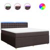 vidaXL Sommier &agrave; lattes de lit avec matelas Marron fonc&eacute; 180x200 cm