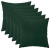 vidaXL Coussin avec oreiller HEERLEN 6 pi&egrave;ces Vert fonc&eacute; Velours