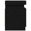 vidaXL Cabinet de chevet Ch&ecirc;ne noir 35 x 39 x 55 cm Bois d'ing&eacute;nierie