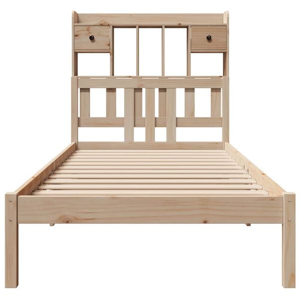 vidaXL Lit biblioth&egrave;que sans matelas 75x190 cm bois de pin massif
