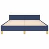 vidaXL Cadre de lit sans matelas bleu 140x190 cm tissu