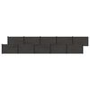 vidaXL Panneau de cl&ocirc;ture 10 pcs WPC et Aluminium Noir
