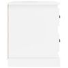 vidaXL Tables de chevet 2 pcs blanc brillant 39x39x47,5 cm