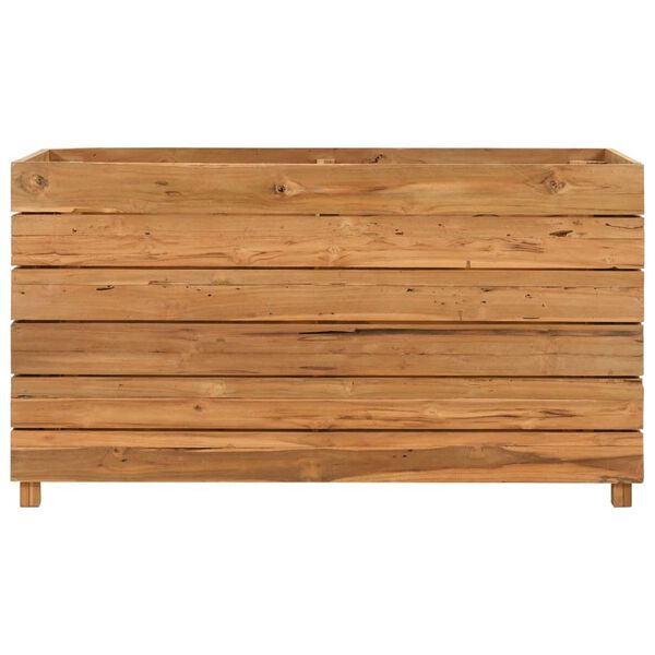 vidaXL Lit surélevé 100x40x55 cm bois de teck recyclé et acier