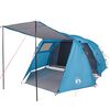 vidaXL Tente de camping tunnel 4 personnes bleu imperm&eacute;able