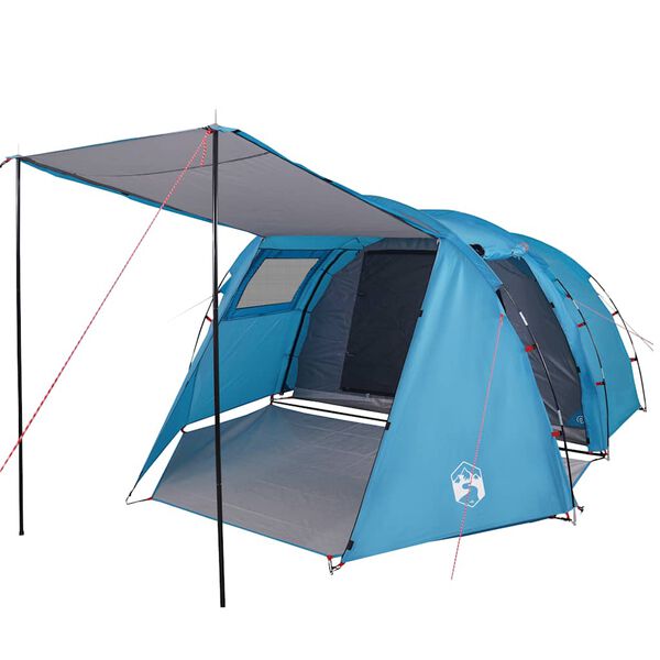 vidaXL Tente de camping tunnel 4 personnes bleu imperm&eacute;able