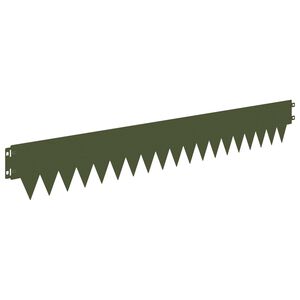 vidaXL Bordure de Pelouse 10 pc 103 x 15 cm Acier Vert olive
