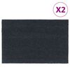 vidaXL Tapis de porte 2 pcs gris foncé 40x60 cm fibre de coco touffeté