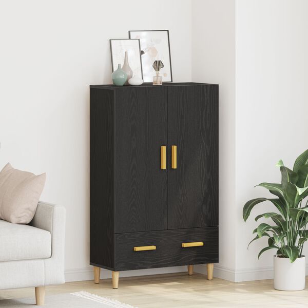 vidaXL Haut Armoire Chêne noir 70 x 31 x 115 cm Bois d'ingénierie