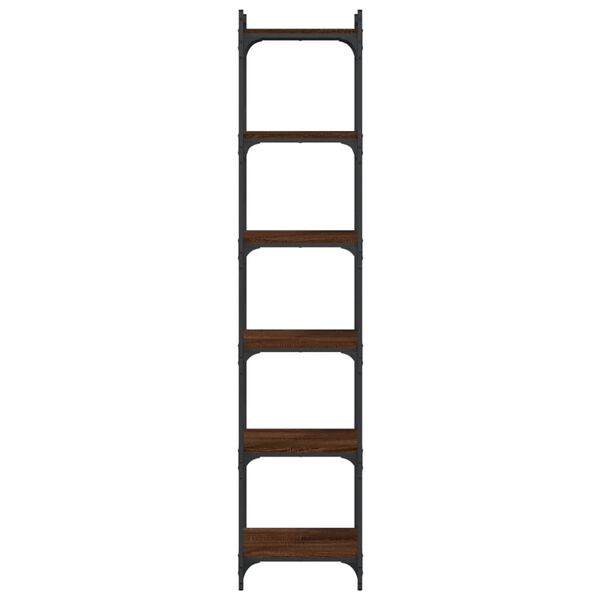 vidaXL Bibliothèque 6 niveaux chêne marron 40x30x188cm bois ingénierie