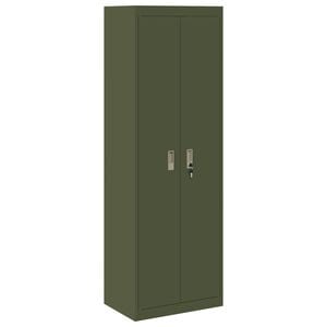 vidaXL Armoire de rangement 2 pcs Vert olive 60 x 40 x 180 cm