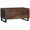 vidaXL Table basse Marron et Noir 80 x 50 x 40 cm Bois d'acacia massif