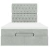 vidaXL Cadre de lit ottoman avec matelas gris clair 120x190 cm velours