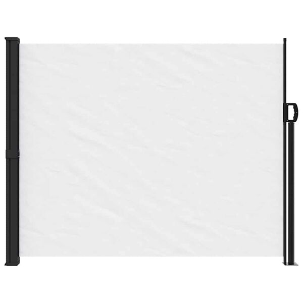 vidaXL Auvent lat&eacute;ral r&eacute;tractable blanc 160x500 cm