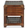 vidaXL Table de chevet 45x45x40 cm Bambou Marron foncé