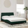vidaXL Lit avec matelas Hanko vert fonc&eacute; 140x190 cm velours