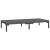 vidaXL Table basse de jardin Gris fonc&eacute; R&eacute;sine tress&eacute;e demi-ronde