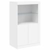 vidaXL Armoire lat&eacute;rale avec &eacute;clairage LED blanc bois d'ing&eacute;nierie
