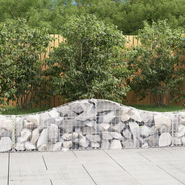 vidaXL Paniers &agrave; gabions arqu&eacute;s 25 pcs 200x30x40/60 cm Fer galvanis&eacute;