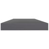 vidaXL Panneaux biblioth&egrave;que 4pcs Gris brillant 40x10x1,5cm Agglom&eacute;r&eacute;