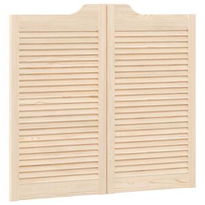 vidaXL Portes battantes 90 x 50 cm Bois de pin massif Naturel