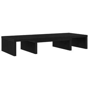 vidaXL Support pour &eacute;cran r&eacute;glable en ch&ecirc;ne noir 60 x 24 x 10,5 cm bois composite