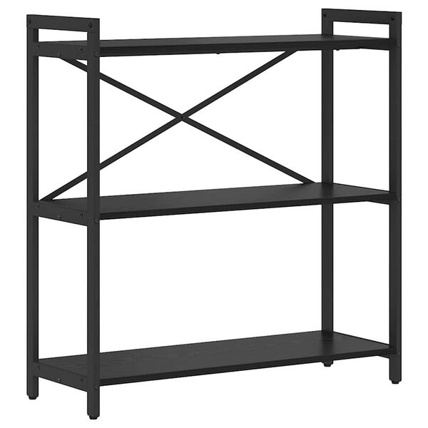 vidaXL &Eacute;tag&egrave;re Ch&ecirc;ne noir 80 x 30 x 85 cm Bois d'ing&eacute;nierie