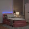 vidaXL Lit avec rangement et LED avec LED Rose 100 x 200 cm Velours