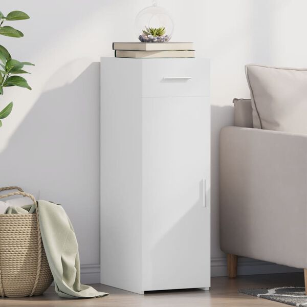 vidaXL Buffet blanc 30x42,5x93 cm bois d'ing&eacute;nierie