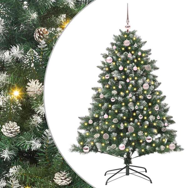 vidaXL Sapin de No&euml;l artificiel Vert 150 cm PVC, plastique et acier