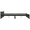 vidaXL Cadre de lit sans matelas noir bois massif 140x190 cm