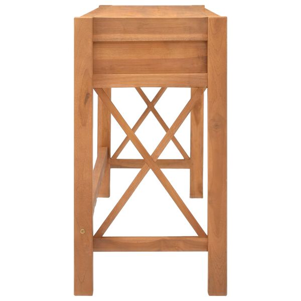 vidaXL Bureau avec 2 tiroirs 140x40x75 cm Bois de teck