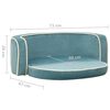 vidaXL Canap&eacute; pliable pour chien Turquoise 73x67x26 cm Coussin lavable