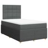 vidaXL Sommier &agrave; lattes de lit avec matelas gris fonc&eacute; 120x190cm tissu