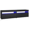 vidaXL Meubles TV 2 pcs avec lumières LED Noir 75x35x40 cm