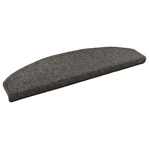 vidaXL Tapis d'escalier auto-adh&eacute;sifs 15 pcs Gris fonc&eacute;