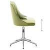 vidaXL Chaises pivotantes &agrave; manger lot de 2 vert clair velours