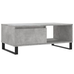 vidaXL Table basse Gris b&eacute;ton 90x50x36,5 cm Bois d'ing&eacute;nierie