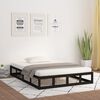 vidaXL Cadre de lit sans matelas noir 120x190 cm bois massif