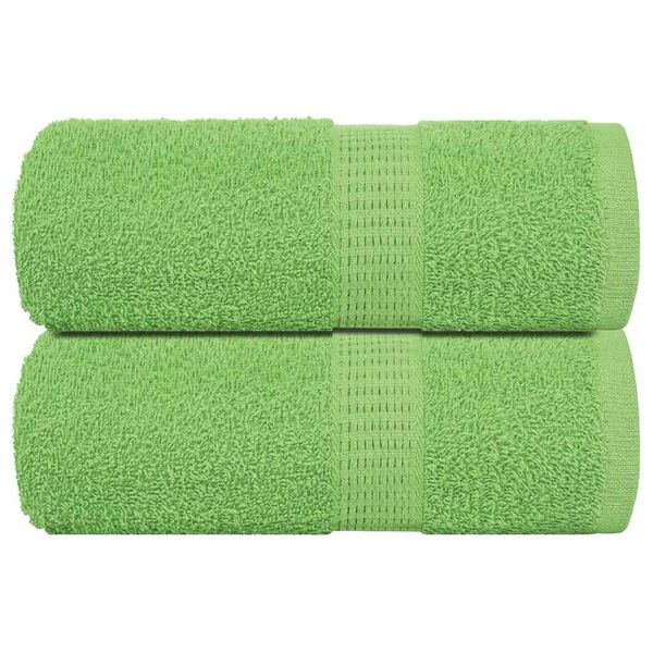 vidaXL Serviettes d'invit&eacute; FROGN 2pcs vert pomme 30x50cm 360 g/m&sup2;