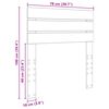vidaXL T&ecirc;te de lit Gris Sonoma 75 cm Bois d'ing&eacute;nierie