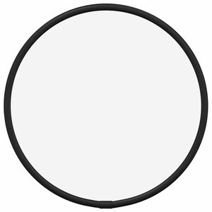 vidaXL Miroir mural Noir &Oslash; 20 cm Rond