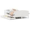 vidaXL Cadre de lit sans matelas blanc 120x190 cm bois de pin massif