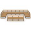 vidaXL Salon de jardin 13 pcs bois de pin massif